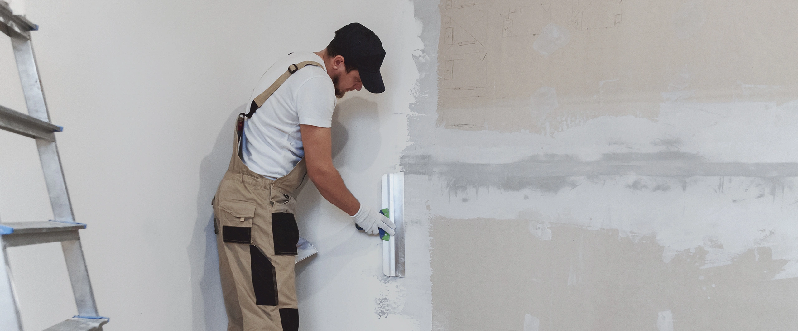 Professional drywall patch repair on an interior wall in Bellevue, WA