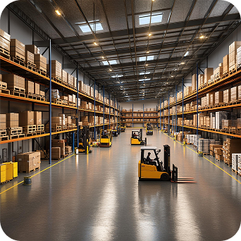 Commercial warehouse floor and interior painting in Bellevue
